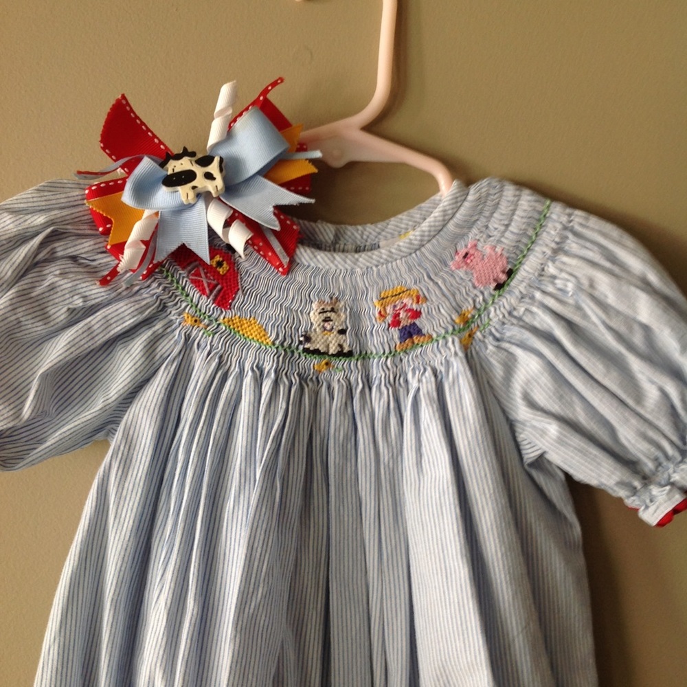 Zucchini Farm Dress size 3T m2m bow